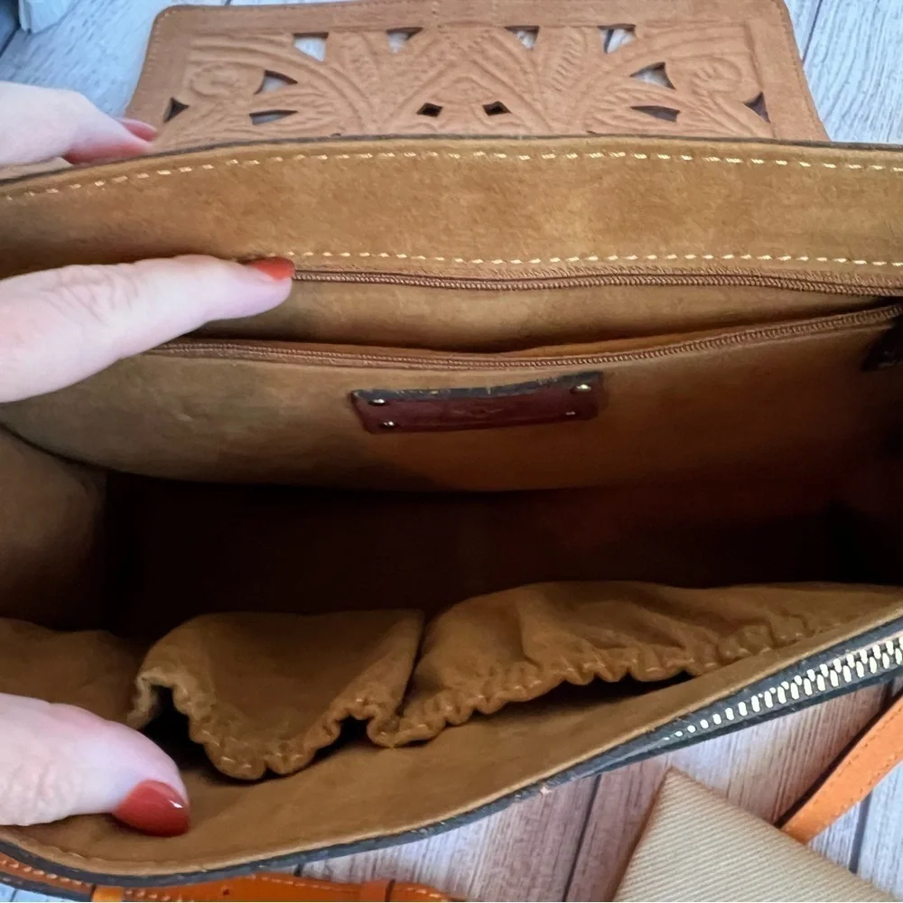 Patricia Nash Leather Salandra Flap Crossbody Bag
